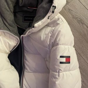 Authentic Tommy Hilfiger Premium White Long Winter Jacket